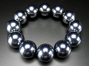 迫力満点高純度テラヘルツ鉱石20mmブレスレット超大玉数珠男性サイズ