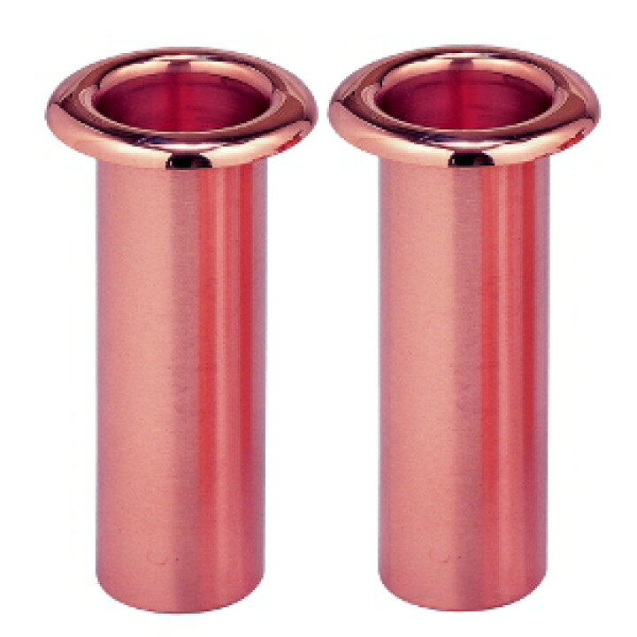 楽天市場】銅製 お墓用花立 1対2本セット 筒径：44mm(深さSサイズ) 中 