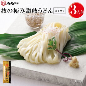 技の極み讃岐うどん包丁切り 300g 1袋 3人前 【麺のみ 太麺 乾麺 讃岐うどん さぬきうどん 手打ち式製法 保存食 お取り寄せ 石丸製麺 四国 香川 うどん県 常温】