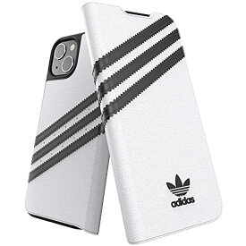 adidas iPhone 13 Pro 手帳型ケース ホワイト SAMBA Booklet white/black 47092