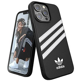 adidas iPhone13Pro ケース カバー サンバ 3-ストライプス & ロゴ ブラック SAMBA black/white 47114