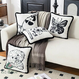 送料無料 クッションカバー 抱き枕カバー 45*45cm 動物柄 パンダ 犬猫 蝶 座布団カバー 背当てカバー角型 四角 無地 シンプル 背当て 在宅勤務 マルチカラークッションカバー 一人暮らし 高級