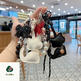 送料無料 キーホルダー 猫好き 猫型 レザーキーリング 手編み紐 おしゃれで使いやすい 車のキーリング バッグ飾り品 可愛い 動物 鍵 アクセサリー お祝い 誕生日 プレゼント 3色展開 多用途 雑貨 楽天海外通販