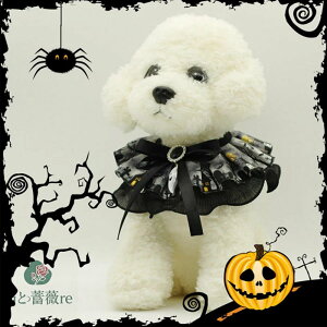 ペット ハロウィン 仮装 ペットコスプレ 犬 猫 変装 コウモリ 首輪 コスチューム パーティー ケープ マント ブラック 犬服 猫服 ペット服 犬用 猫用 小型犬 撮影アイテム わんちゃん