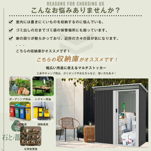 【2タイプ】物置 物置き 屋外用 物置 引き戸タイプドア 屋外 大型物置 戸外収納庫 倉庫 可動棚 アクリル製の窓付き 屋外 スチール物置