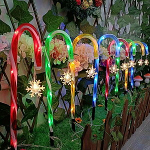 ソーラーライト クリスマス 杖 傘柄キャンディ 8本 48cm 埋め込み式 IP44防水 ソーラー充電式 ろうそく雑貨 暖色 屋外 芝生ランプ 庭ライト 庭 ガーデン ベランダ 玄関先