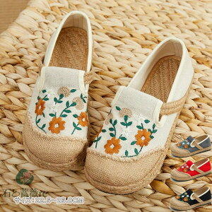 スリッポン レディース 軽量 スリッポン 布 綿麻 スニーカー シューズ スニーカー レディース ローカット フラット 旅行 花柄 美脚 靴 ウォーキングシューズ パイソン 散歩 滑りにくい 疲れ
