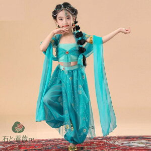ベリーダンス衣装 ハロウィン衣装 子供用アラビアン衣装 セットアップ 女の子ベリーダンスウェア ジャスミン 衣装 クリスマスコスチューム お嬢風仮装 キッズベリーダンス 練習着 レッ