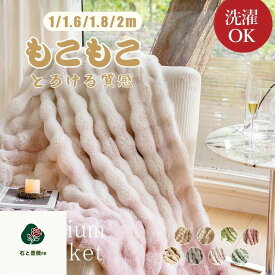 もこもこ毛布 ふわとろ ブランケット ウサギ生地 洗濯機対応 軽量 マイクロファイバー 静電気防止 秋冬 プレゼント ギフト