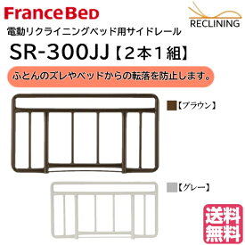 フランスベッド 電動ベッド用サイドレール SR-300JJ 2本1組 介護ベッド 手すり カラー2色 FranceBed 送料無料