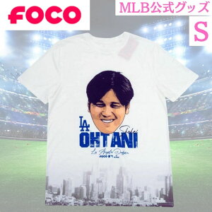 【MLB公式】大谷翔平 Tシャツ 白 ホワイト「スカイライン」 Sサイズ グッズ ドジャース FOCO