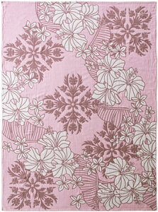 【 キャシーマム】 ガーゼケット 3重ガーゼ 140cm ×190cm ハワイアンキルト柄 ホロホロシリーズ ハイビスカス & プルメリア【ガーゼ シングル コットン 肌掛け ブランケット マルチカバー 】