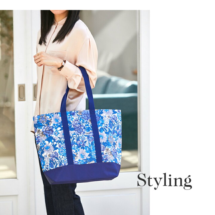 楽天市場 リバティプリント 保冷バッグ L Constantine ネイビー Liberty Print リバティ プリント 保冷バッグ 弁当 かわいい 大容量 保冷トート アウトドア エコバッグ クーラーバッグ Intermode Kawabe 楽天市場店