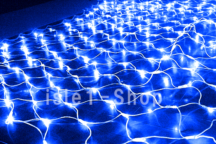 楽天市場】新型 LEDネットライト イルミネーション224球（ブルー）×4個