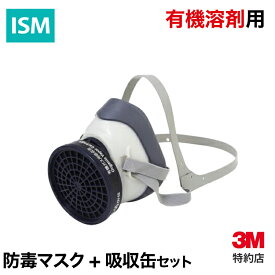 [1200/3301J-55] 有機溶剤作業用防毒マスクセット 3M ( スリーエム ) 業務用 | 労働環境改善 有機溶剤用 防毒マスク 吹き付け塗装 有機溶剤 よる洗浄 接着剤使用時等 発生する 有害なガスの吸引防止