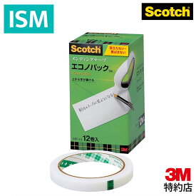 3M スコッチ テープ メンディングテープ 12巻パック 幅15mm 長さ30m 大巻 MP-15 Scotch つや消し加工 目立たない 上から文字が書ける 透明 黄ばみにくい セロ テープ