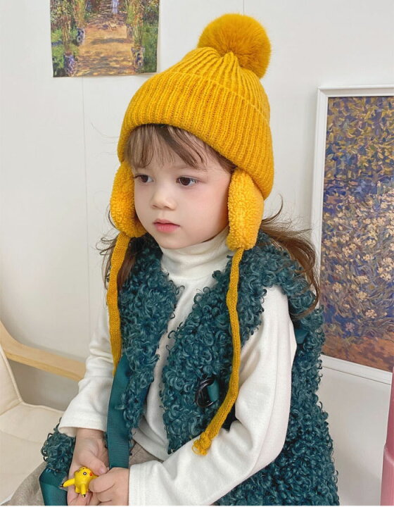 楽天市場】部分即納・ニット帽 キッズ ベビー 帽子 子供用 帽子 耳あて 