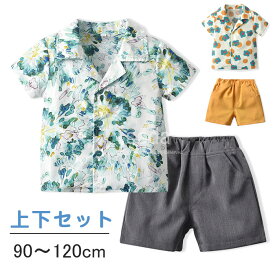 男の子 子供スーツ 子供服 男の子 おしゃれ 子供服 男の子 セットアップ キッズ ベビー 夏服 アロハシャツ キッズ ハワイアン ハワイ tシャツ ビーチ ゆったりカジュアル 沖縄 海 旅行 上下セット 春夏 誕生日 贈り物 入学式 卒業式 入園式 七五三 初節句