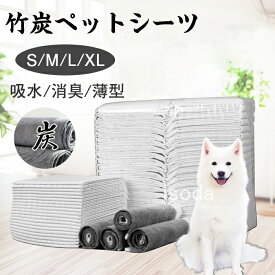 【400円OFFクーポン】ペットシーツ レギュラー 薄型 トイレシート 犬 猫 使い捨て 強力吸水 消臭シート トイレシーツ 薄型 トイレペットシーツ 犬用トイレシート おしっこシート 環境にやさしい ペット ペット用品 竹炭 S M L XL