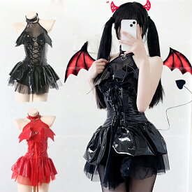 デビル コスプレ セクシー 大きいサイズ 魔女 悪魔 デビル 小悪魔 コスチューム ワンピース レディース ドレス セット 可愛い 大人 女性 ランジェリー パーティードレス ハロウィン 衣装 仮装 変装 エロ 過激 超過激 レディースファッション