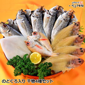送料無料 お誕生日 お中元 敬老の日 ギフト プレゼント のどぐろ 入り 干物セット 島根県産 日本海 国産 干物 一夜干し 4種類 詰合せ 白身のトロ ノドグロ (あかむつ) かれい 鯵 ( あじ ) いか の 一夜干し セット 内祝い 贈り物 お取り寄せ 産地直送 海鮮 ギフト 水産加工