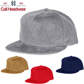 Cali Headwear カリヘッドウェア コーデュロイ キャップ メンズ 芯なし 5 Panel Soft Structured Corduroy