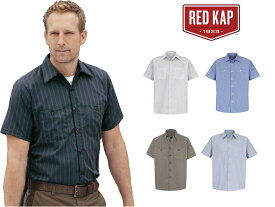 レッドキャップ REDKAP 半袖 ストライプ ワークシャツ Premium Short Sleeve Work Shirt