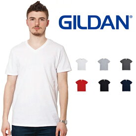 ギルダン GILDAN Vネック Tシャツ メンズ 白 S〜XLサイズ #64v00 Softstyle 4.5 oz Short Sleeve V-Neck T-Shirt