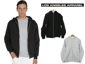 LOS ANGELES APPAREL ロサンゼルスアパレル ジップアップ パーカー ヘビーウェイト メンズ レディース L/S Heavy Fleece Zip Up 14oz