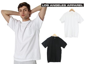 LOS ANGELES APPAREL ロサンゼルスアパレル ポケット Tシャツ クルーネック メンズ レディース S/S Garment Dye Pocket T-Shirt