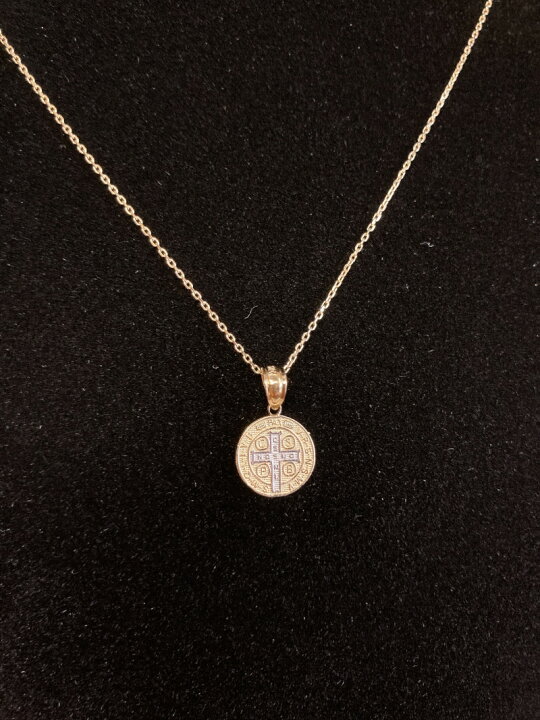 楽天市場】LA直輸入14K カリフォルニアゴールド 聖ベネディクト 
