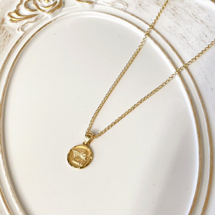 楽天市場】LA直輸入14K カリフォルニアゴールド エンジェル ペンダント 