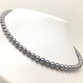 真珠 ネックレス パール アコヤ真珠 セット 5.5-6.0mm シルバーブルー シルバー クラスップ 73274 イソワパール