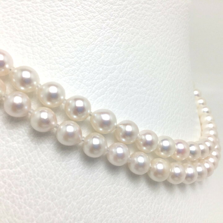 楽天市場】真珠 ネックレス パール アコヤ真珠 ロング 6.5-7.0mm 