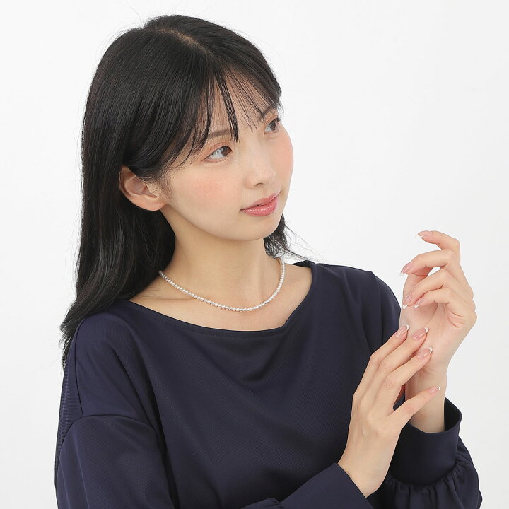 楽天市場】真珠 ネックレス パール オーロラ・彩凛珠 アコヤ真珠 3.5 