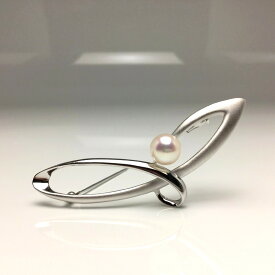 真珠 ブローチ パール アコヤ真珠 8.0-8.5mm ホワイトピンク シルバー 66091 イソワパール