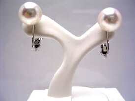 真珠 イヤリング パール アコヤ真珠 9.0-9.5mm ホワイトピンク K14 ホワイトゴールド 43241 イソワパール