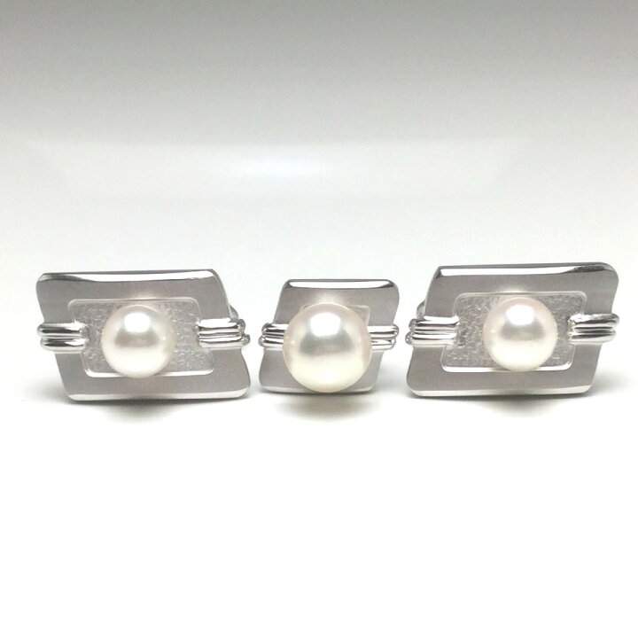 楽天市場】真珠 ネクタイピン パール アコヤ真珠 カフス セット 8.5mm  