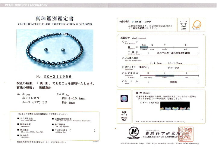 楽天市場】真珠 ネックレス パール オーロラ・ピーコック 黒蝶  