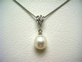 真珠 ペンダントトップ パール 淡水真珠 9.0-9.5mm ホワイト シルバー ジルコン 64682 イソワパール