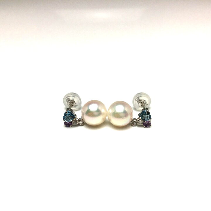 楽天市場】真珠 ピアス パール アコヤ真珠 スタッド 6.8mm ホワイト 