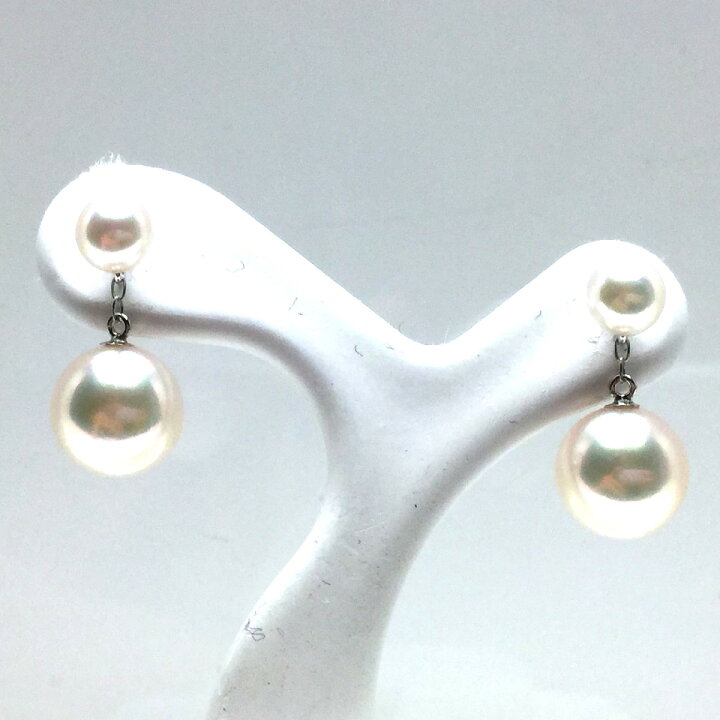 楽天市場】真珠 ピアス パール アコヤ真珠 スタッド 7.8mm 4.6mm 