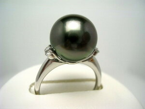 ^ O p[ BlackLipԎ ^ 11.5mm fB[vO[ Pt900 v`i _C 0.1ct 56357 C\p[