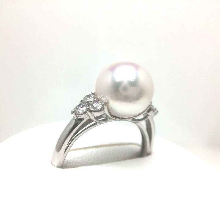楽天市場】真珠 リング パール オーロラ・花珠 アコヤ真珠 9.3mm  
