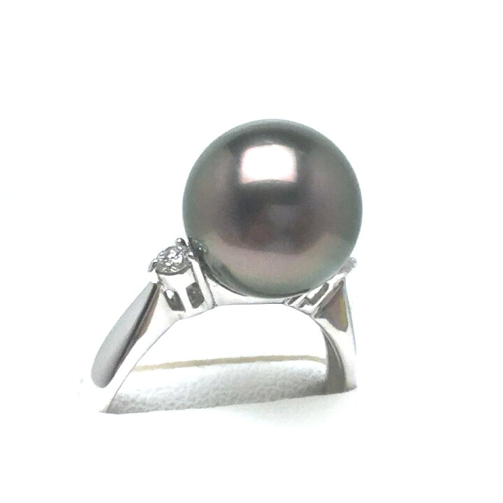 楽天市場】真珠 リング パール オーロラ・ピーコック 黒蝶真珠 10.7mm  