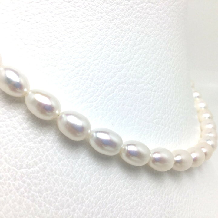 海水真珠7-7.5MMパールネックレス ホワイト系 Fine quality》あこや 