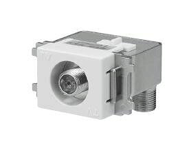 【返品可 保証有】 フィルタ付テレビ端子(ホワイト) CSF-K7-HP