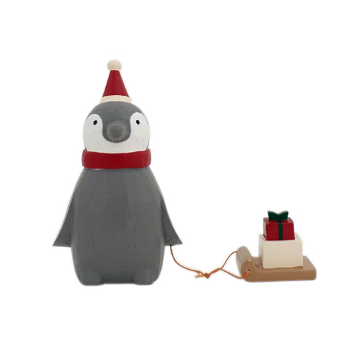 かわいいプレゼントを乗せてやってきた♪ 【クリスマスコレクション】クリスマス ペンギンサンタ プレゼント ぽれぽれ クリスマス インテリア