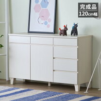 楽天市場】サイドボード 120（カラーホワイト）（収納家具｜インテリア 