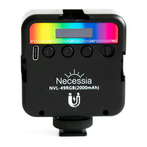 yzNecessia RGBBeCg LEDrfICg RGB[h359F CCT[h2500-9000K Type-CP[ut [d 2000mAh B Vlog CuzM ^y AEghA ubN NVL-49 RGB